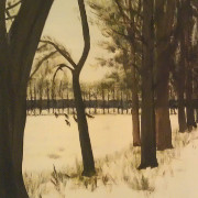 Auschnitt Bild der Serie Fläming im Schnee